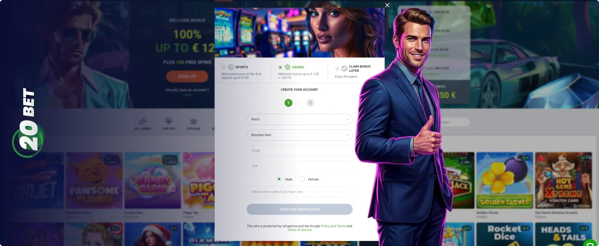 20Bet Inscripción